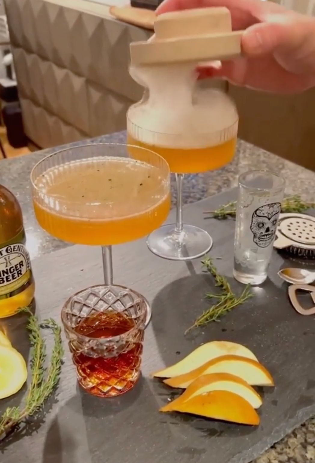 Smoking a Cocktail with Ginger Beer